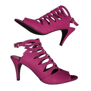 Gianni Bini Mulberry Haven Cutout Slingback 3" Heels Women's 8 Peep Toe